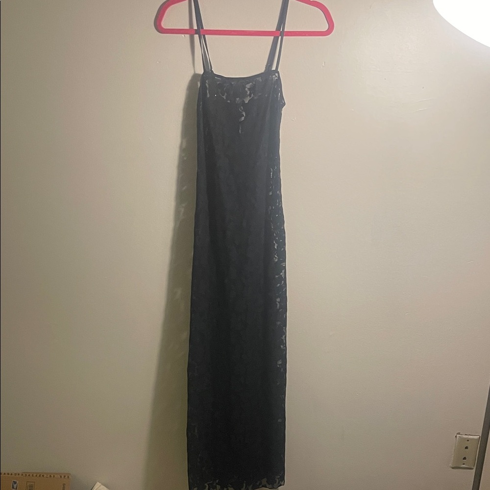 Auden Black Lace Maxi Dress